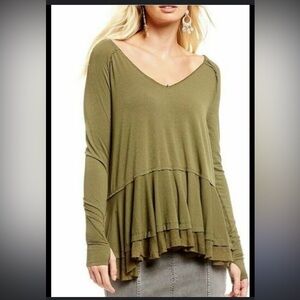 We The Free Sage Green Layered Tunic